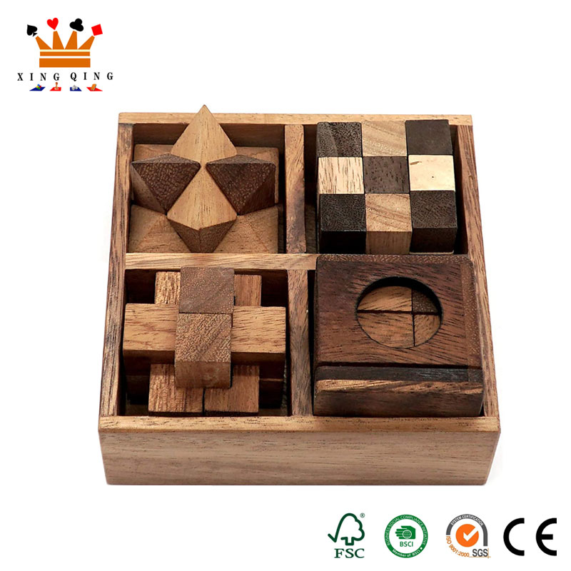 Juego de rompecabezas de madera